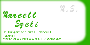 marcell szeli business card